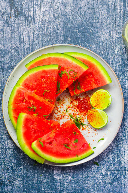 You are currently viewing Tequila soaked watermelon with chili lime salt